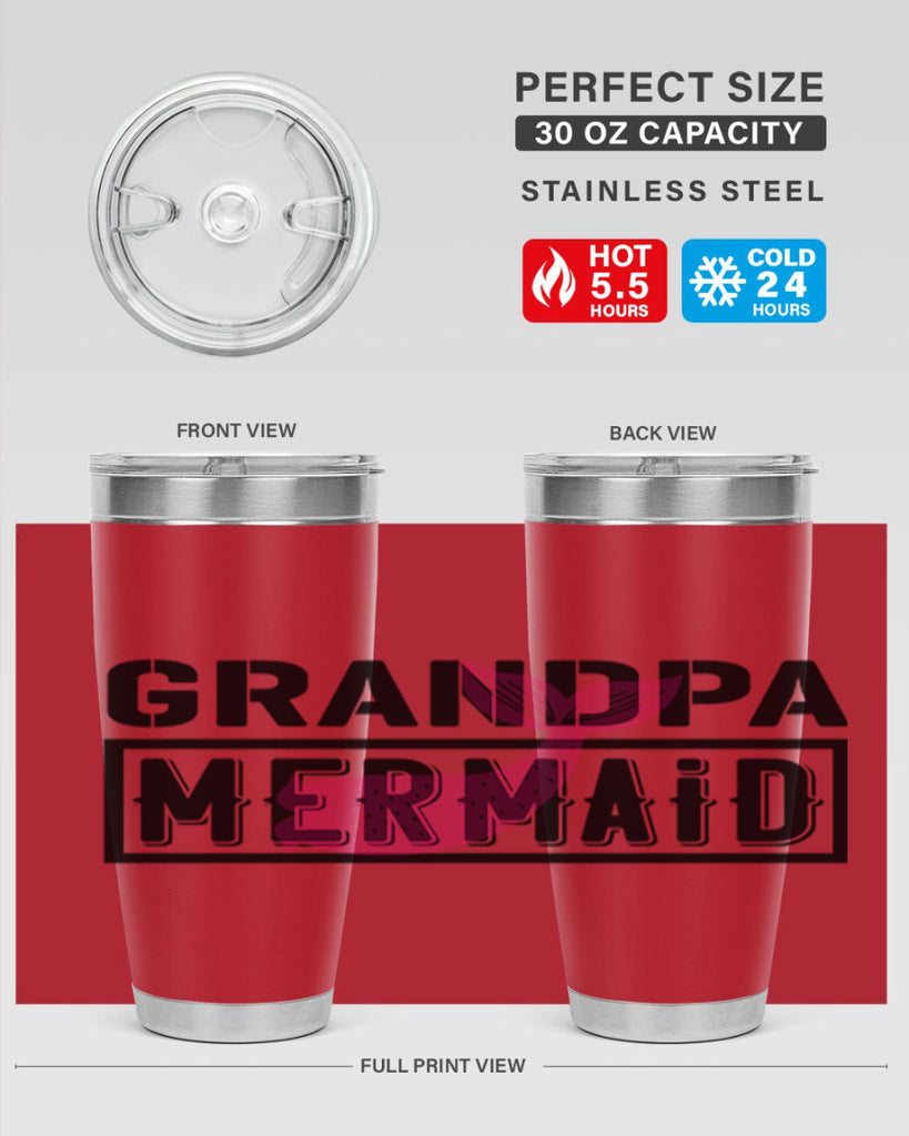 Grandpa mermaid 204#- mermaid- Tumbler