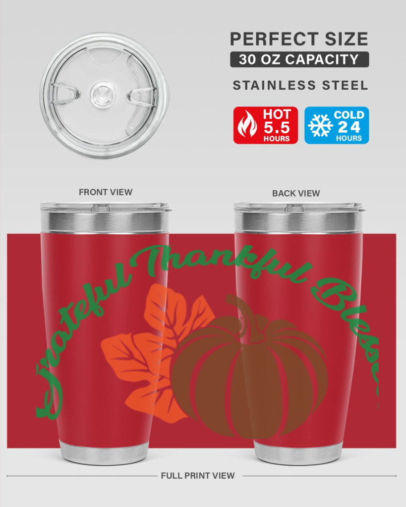 Grateful Thankful Blessed 214#- fall- Tumbler