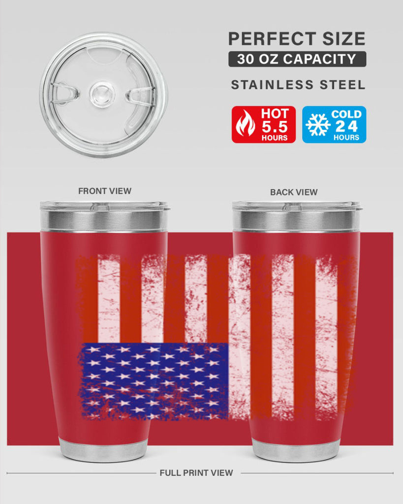 Grunge Flag 52#- Us Flags- Tumbler