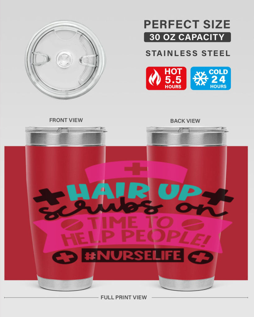 Hair Up Scrubs On Time To Help People Nurselife Style Style 180#- nurse- tumbler