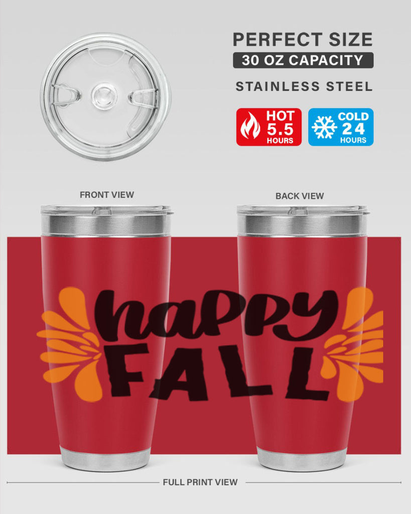 Happy Fall 491#- fall- Tumbler