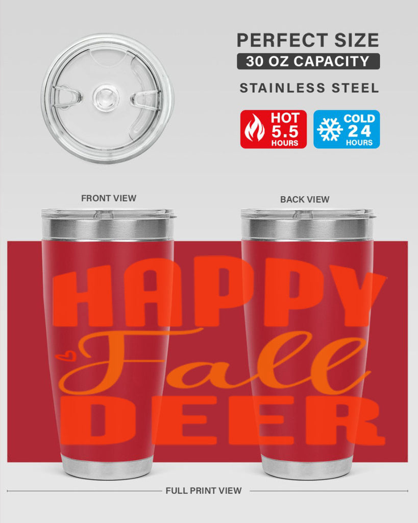Happy Fall Deer Design 218#- fall- Tumbler