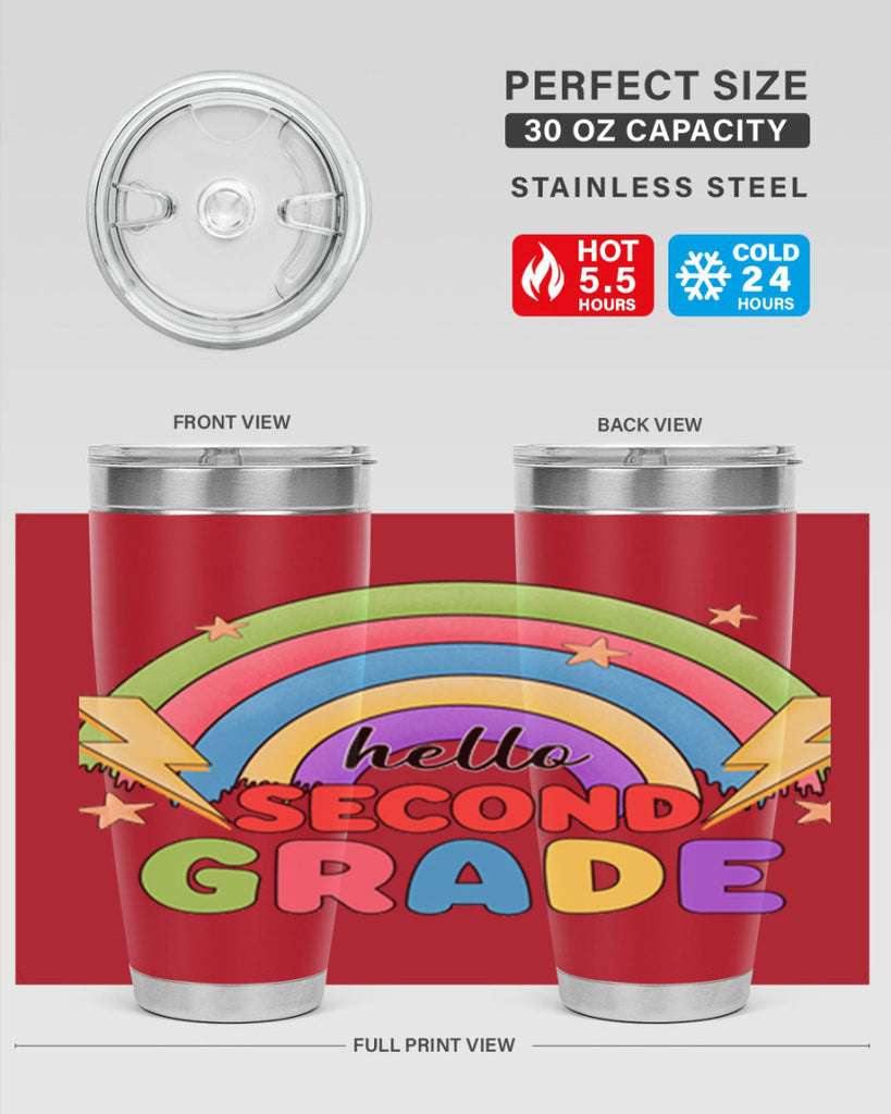 Hello 2nd Grade Rainbow 12#- second grade- Tumbler