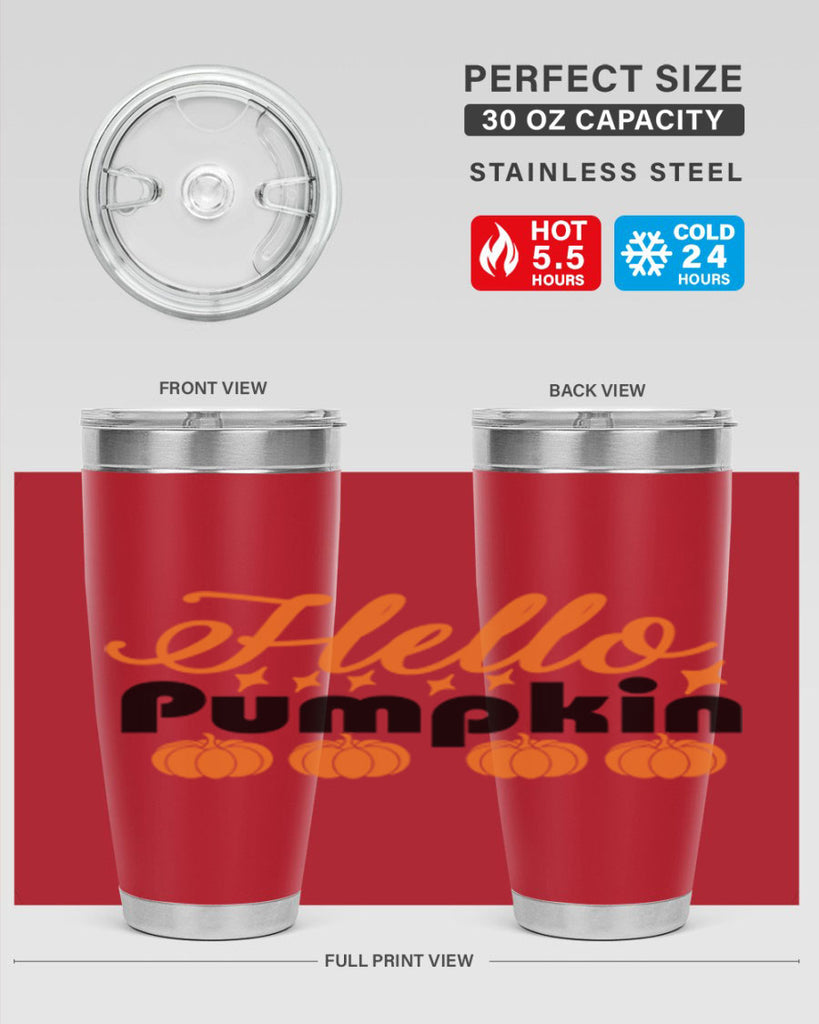 Hello Pumpkin 292#- fall- Tumbler