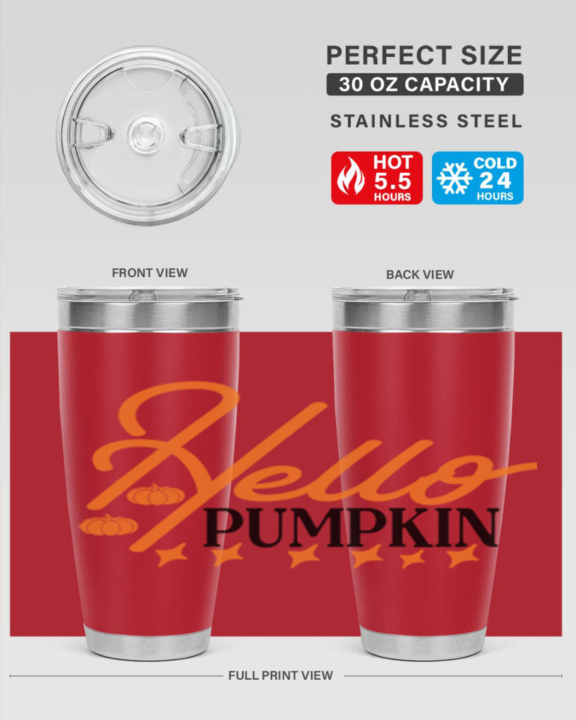 Hello Pumpkin 293#- fall- Tumbler