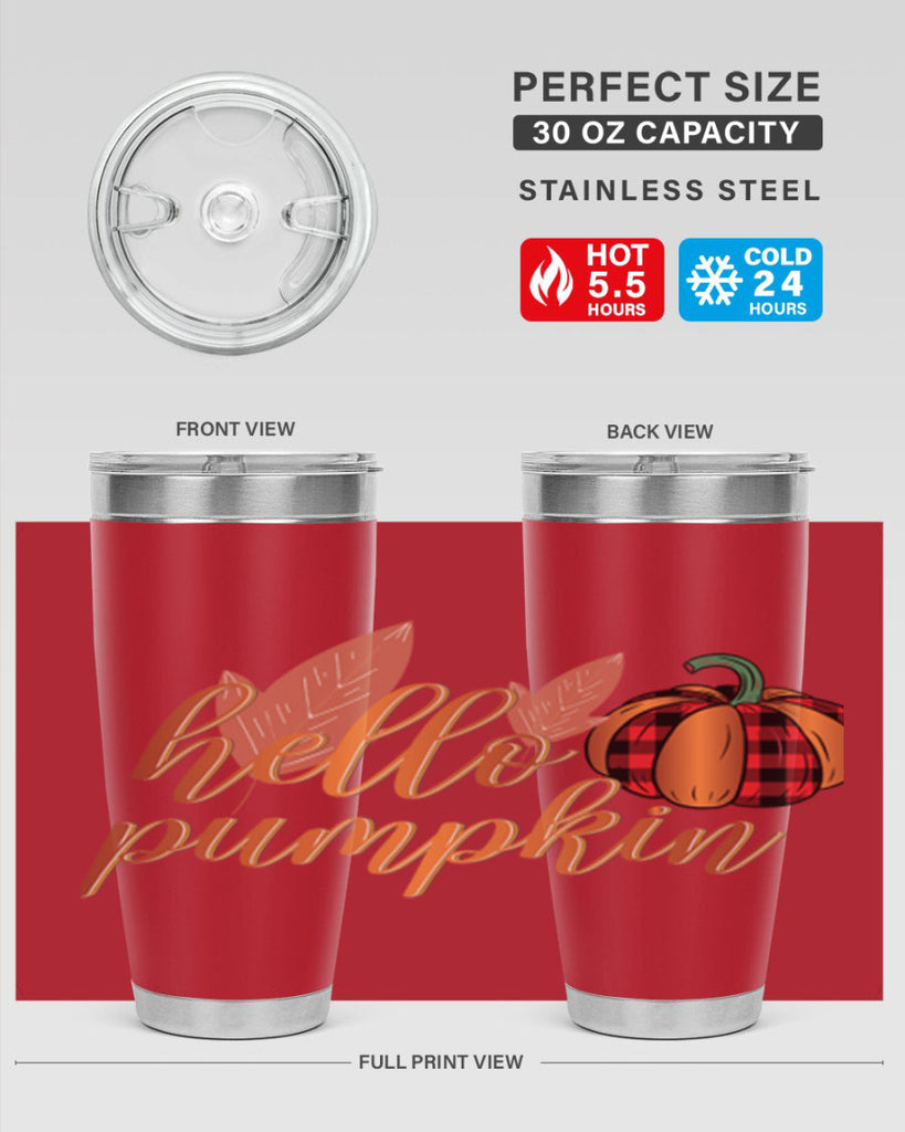 Hello Pumpkin 294#- fall- Tumbler