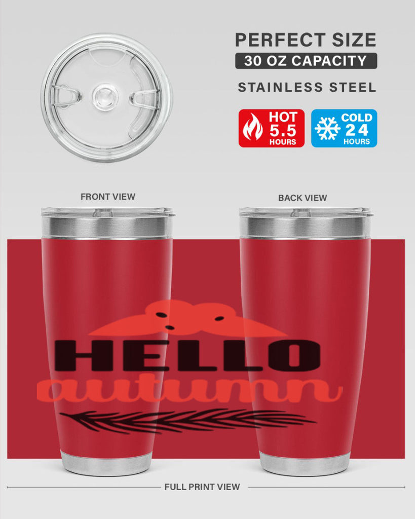 Hello autumn 269#- fall- Tumbler