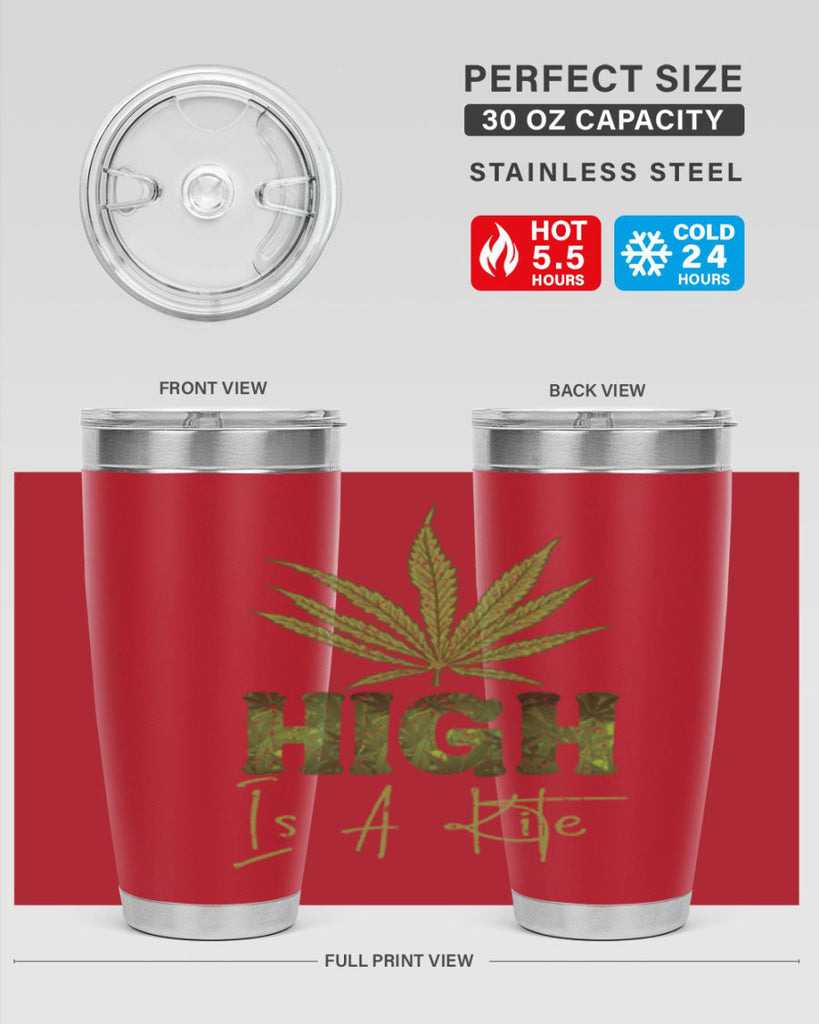 High Is A Kite Sublimation 115#- marijuana- Tumbler