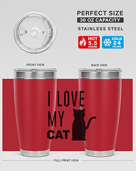 I Love My Cat Style 57#- cat- Tumbler