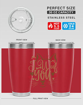 I Wuf You Style 16#- cat- Tumbler