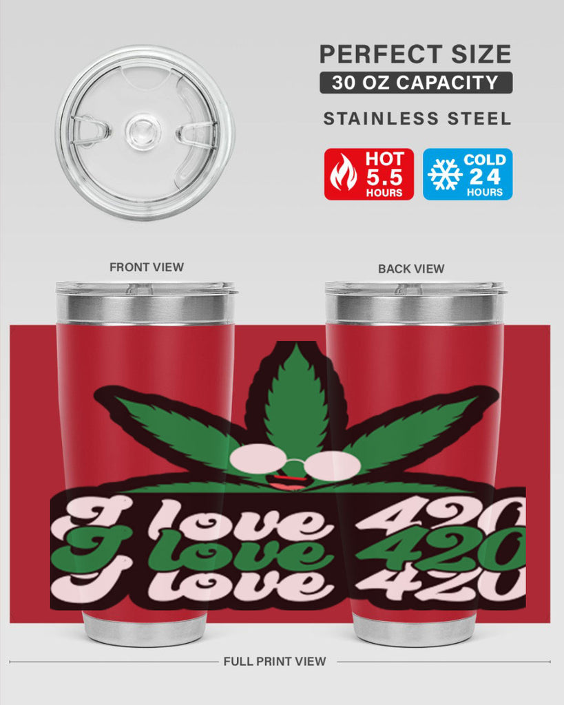 I love 420 123#- marijuana- Tumbler