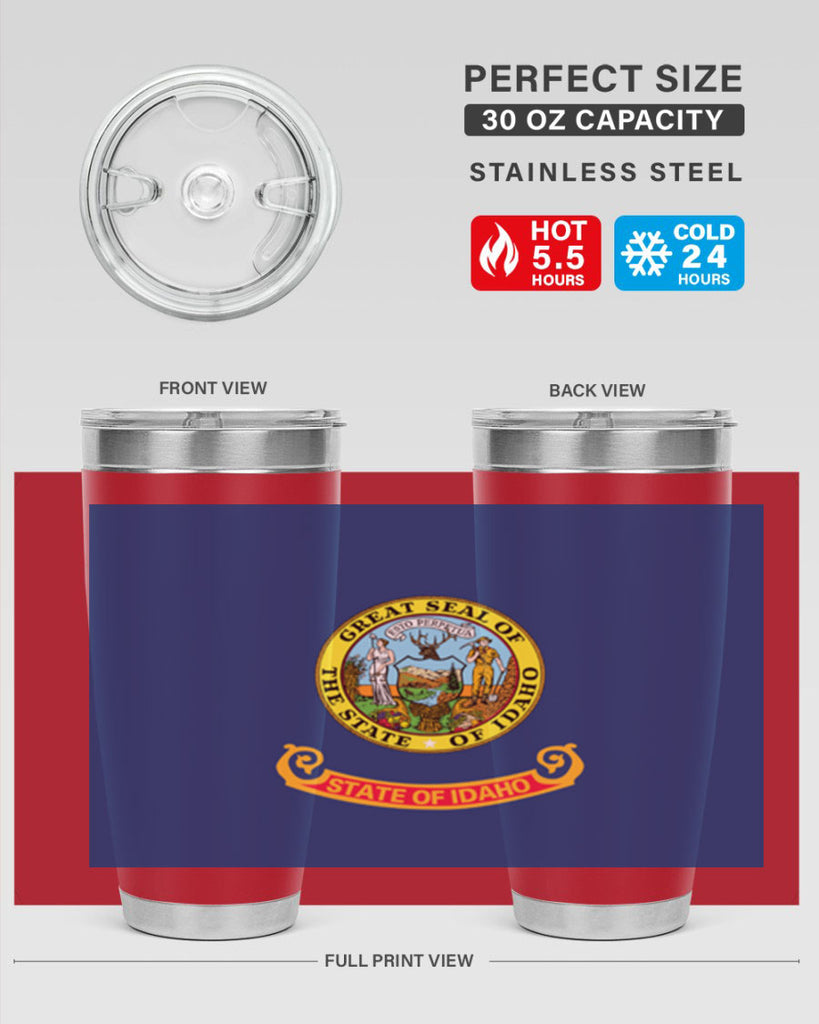 Idaho 40#- Us Flags- Tumbler