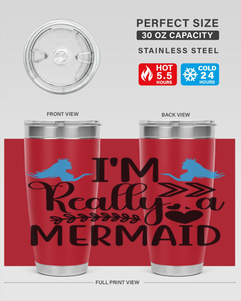 Im Really a Mermaid 262#- mermaid- Tumbler