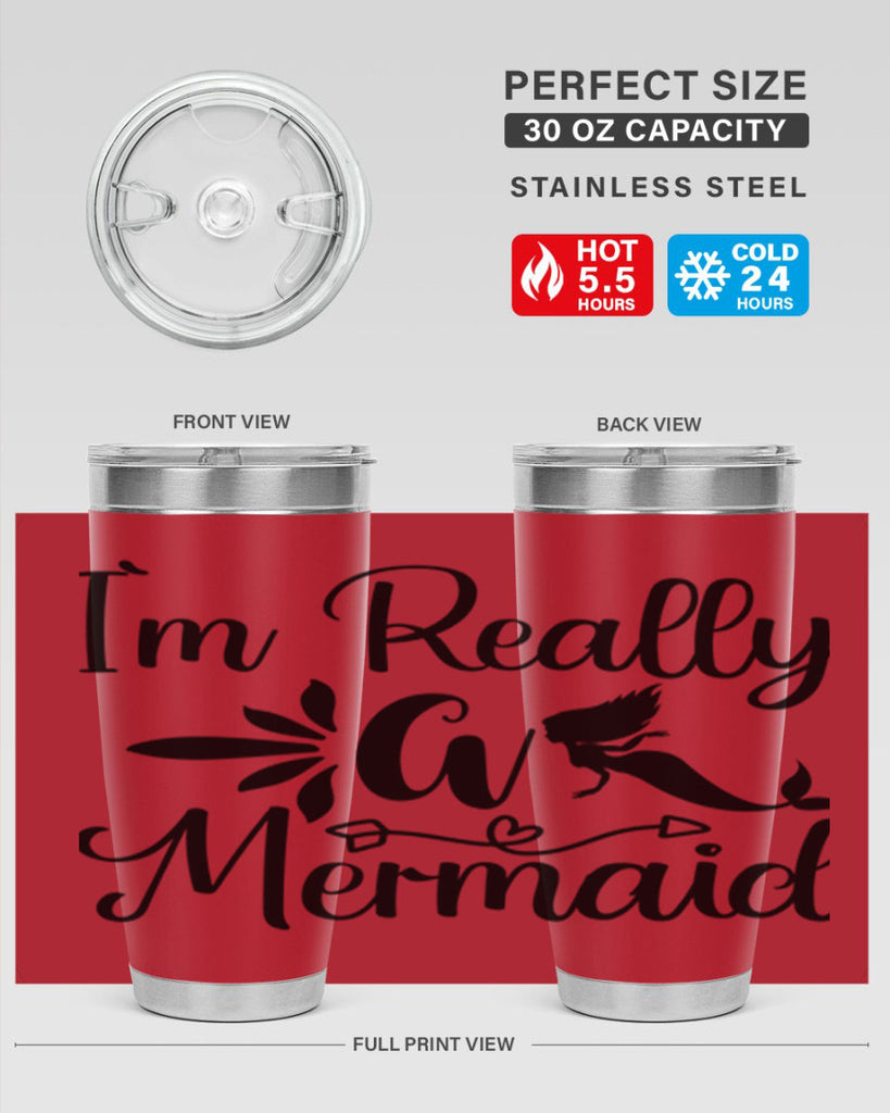 Im really a mermaid 261#- mermaid- Tumbler