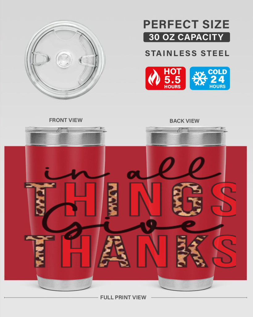In all things give thanks 352#- fall- Tumbler