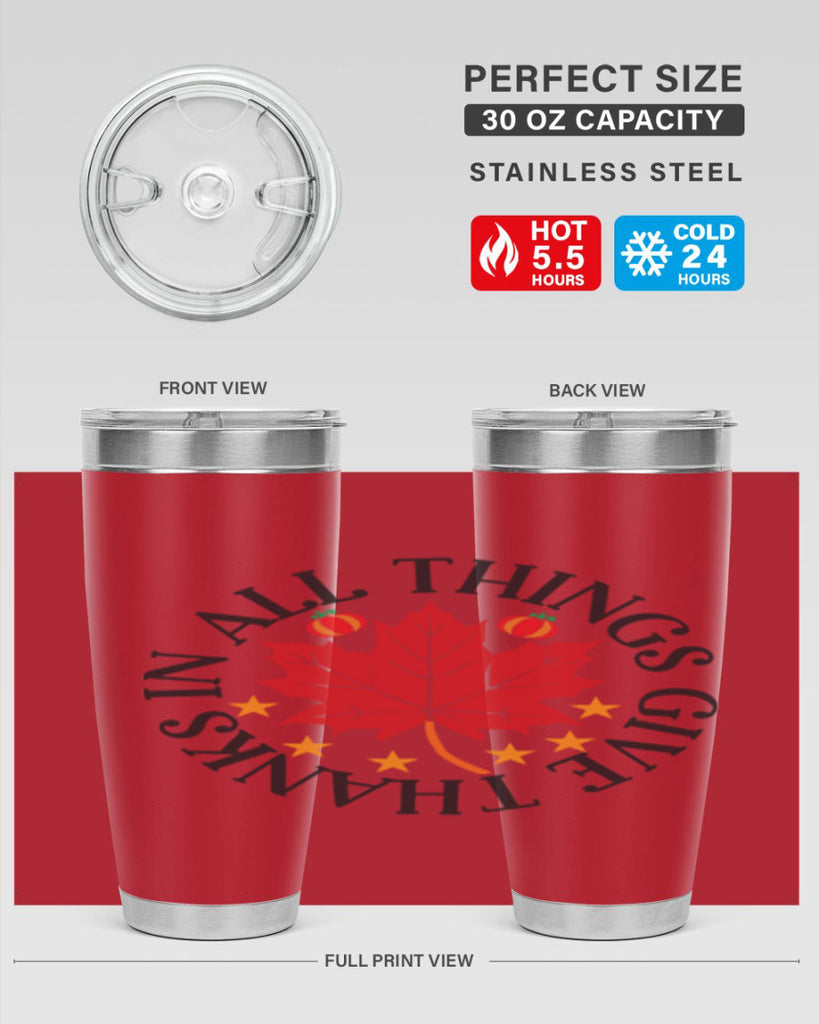 Inallthingsgivethanks 353#- fall- Tumbler