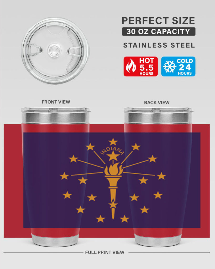 Indiana 38#- Us Flags- Tumbler