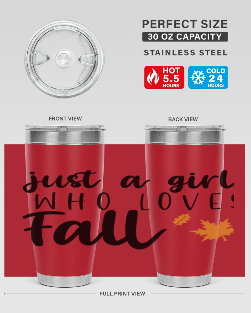 Just A Girl Who Loves Fall 380#- fall- Tumbler