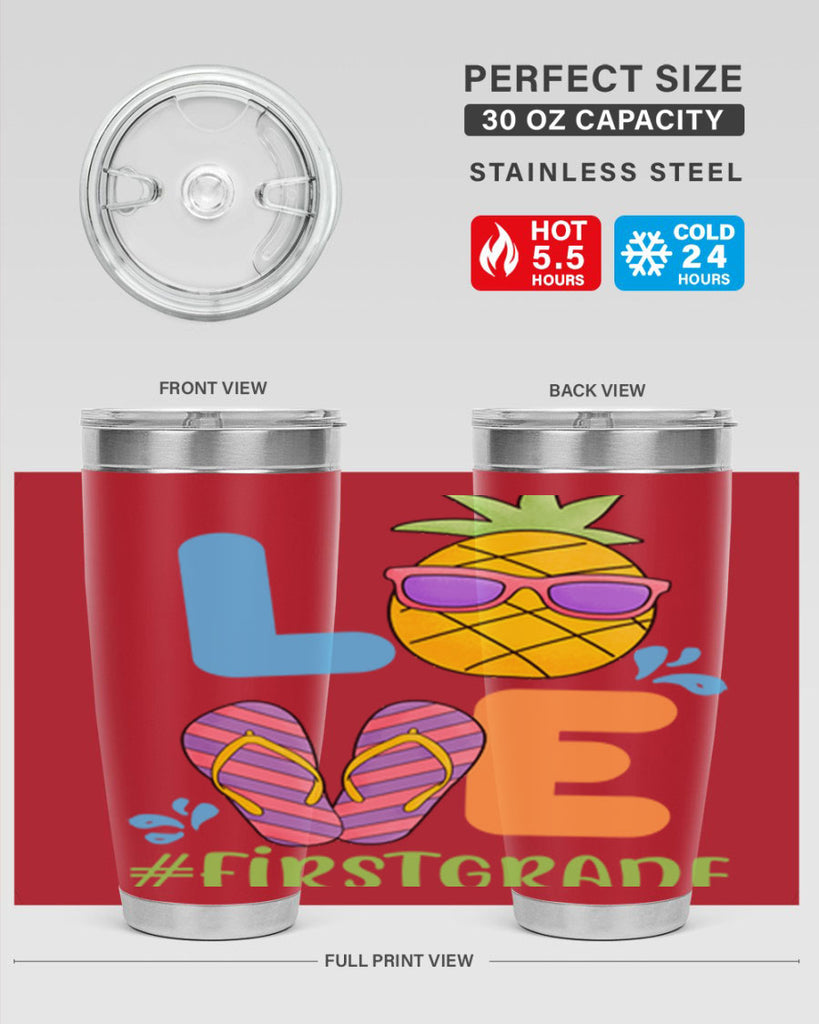 LOVE 1st Grade Summer Pineapple 8#- 1st grade- Tumbler