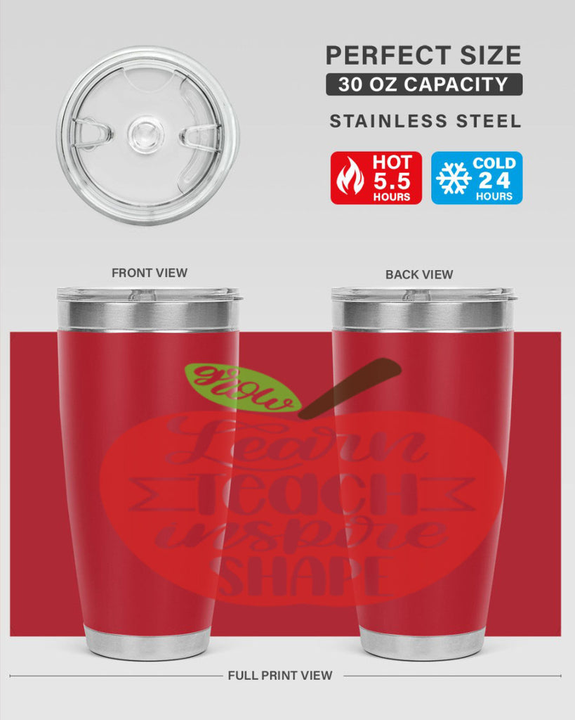 Learn Teach Inspire Shape Style 68#- teacher- tumbler