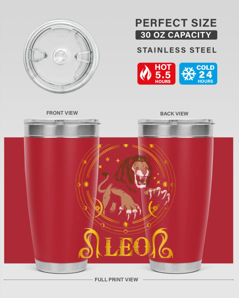 Leo 297#- zodiac- Tumbler