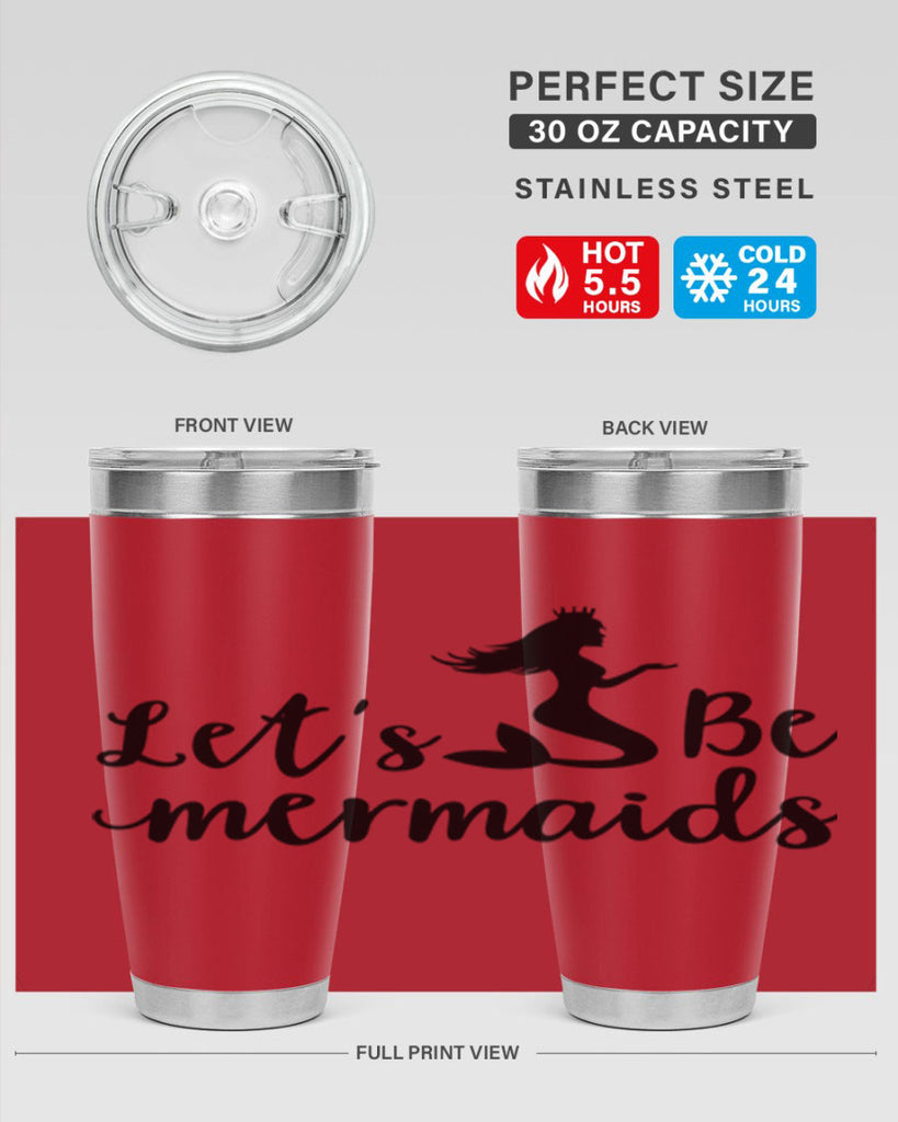 Lets be mermaids design 302#- mermaid- Tumbler