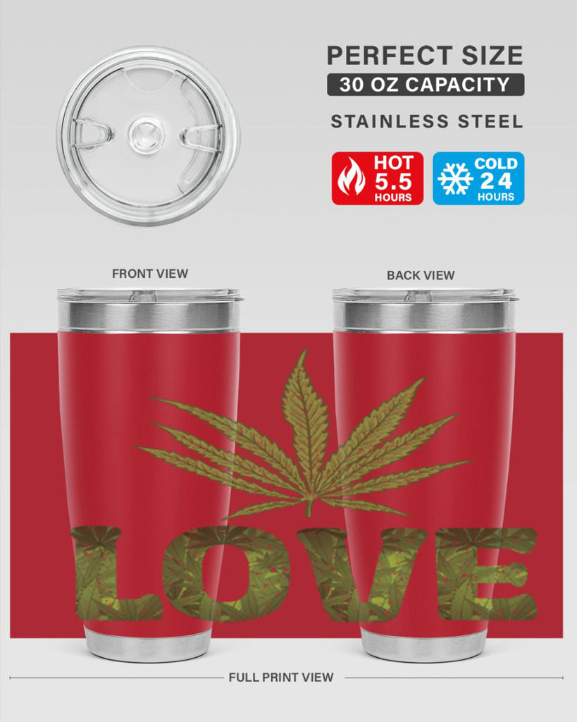 Love Sublimation 192#- marijuana- Tumbler