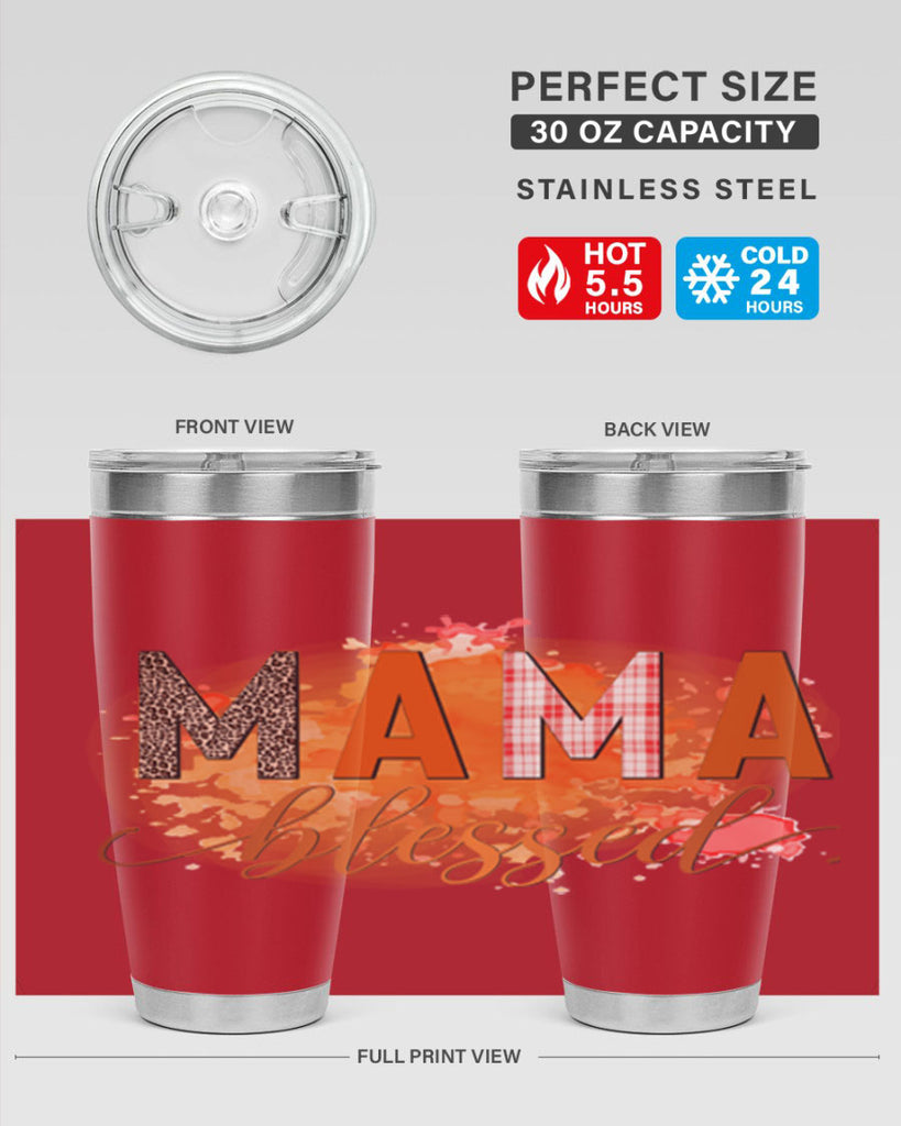 Mama Blessed 418#- fall- Tumbler
