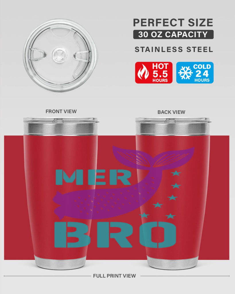 Mer Bro 322#- mermaid- Tumbler