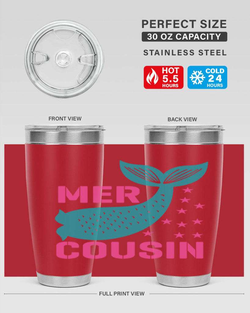 Mer Cousin 324#- mermaid- Tumbler