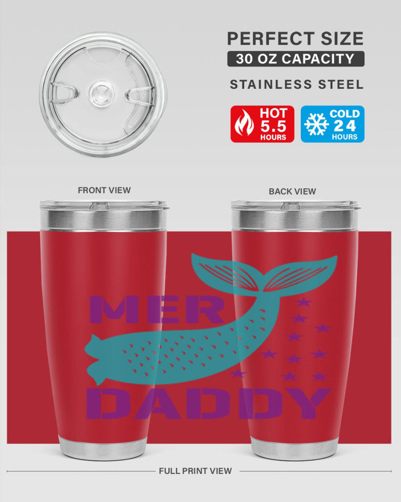 Mer Daddy 326#- mermaid- Tumbler