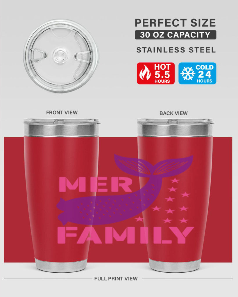 Mer Family 327#- mermaid- Tumbler