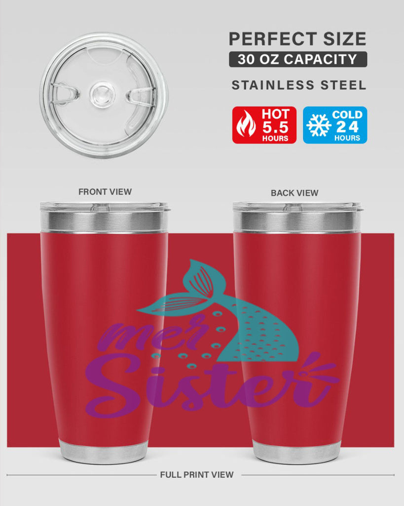 Mer Sister 346#- mermaid- Tumbler