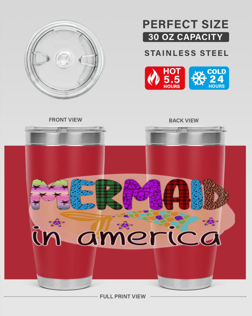 Mermaid In America 419#- mermaid- Tumbler