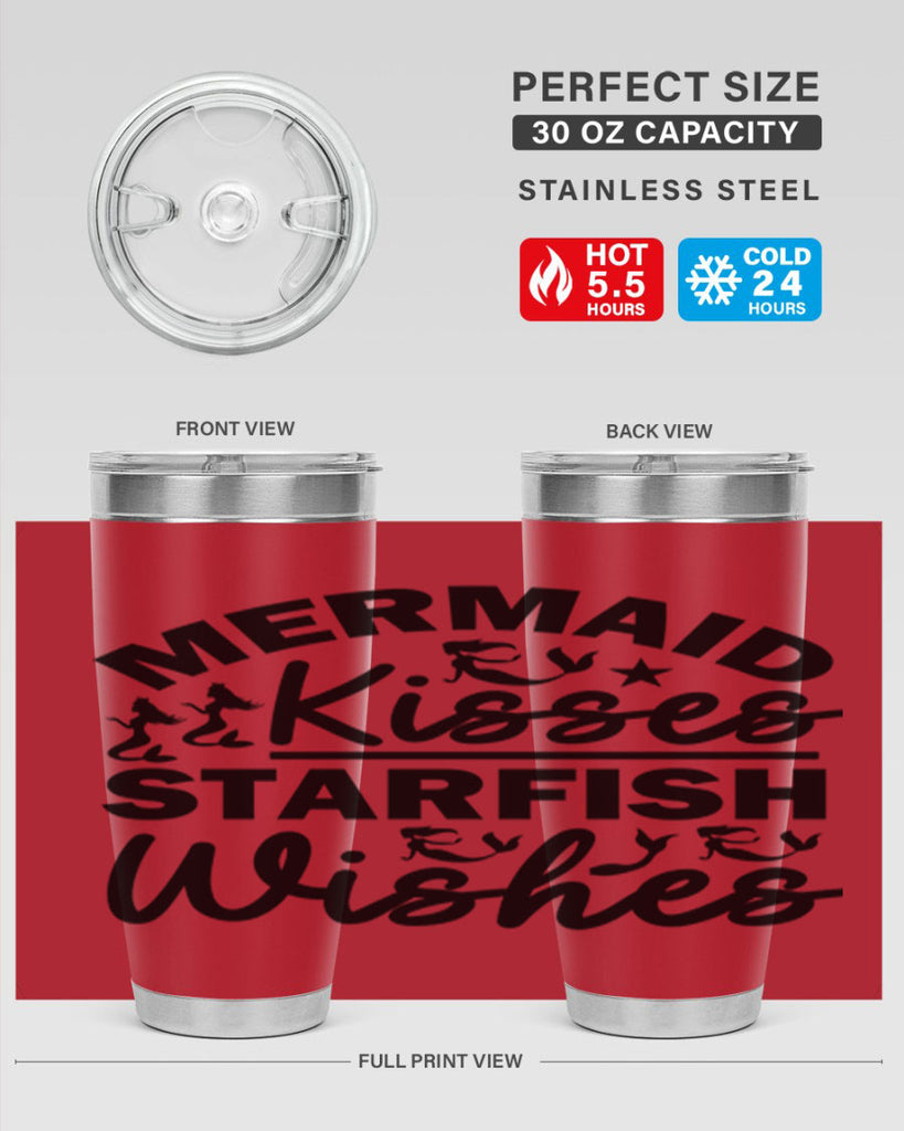 Mermaid Kisses Starfish Wishes 424#- mermaid- Tumbler