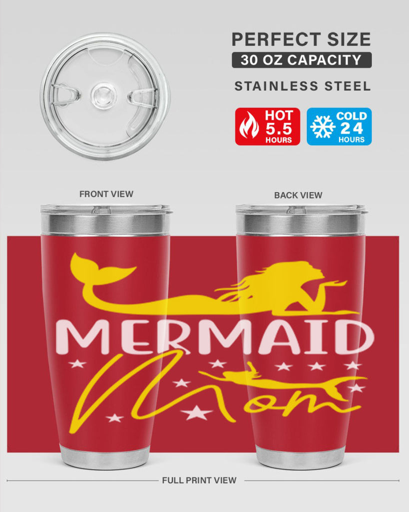 Mermaid Mom 370#- mermaid- Tumbler