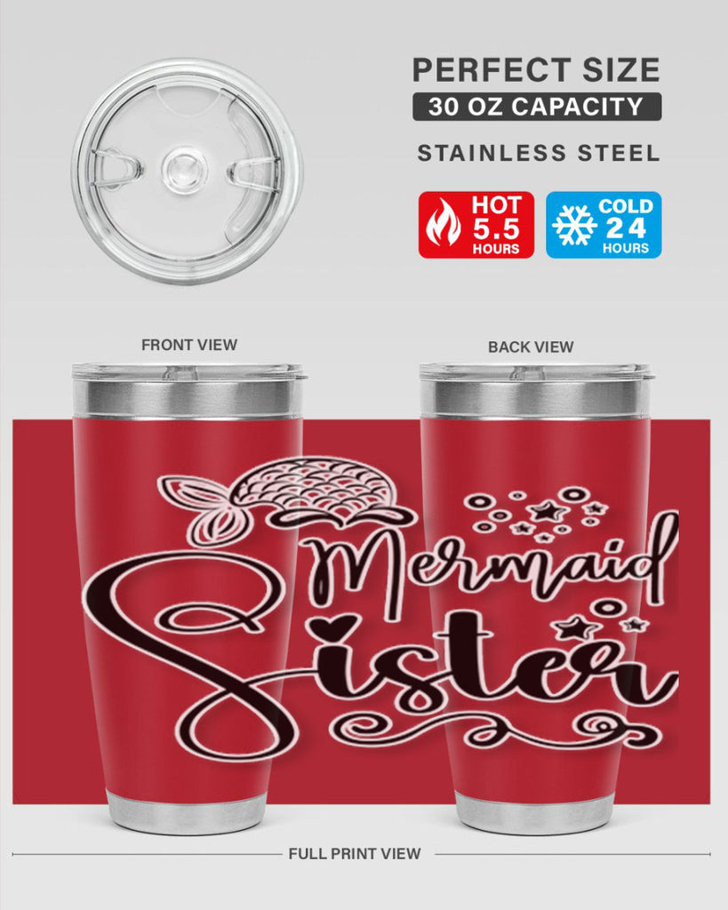 Mermaid Sister 441#- mermaid- Tumbler