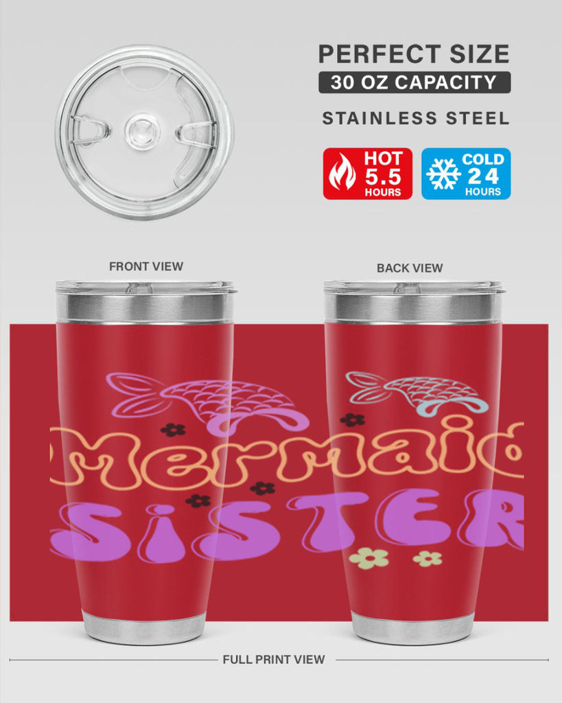 Mermaid Sister 442#- mermaid- Tumbler