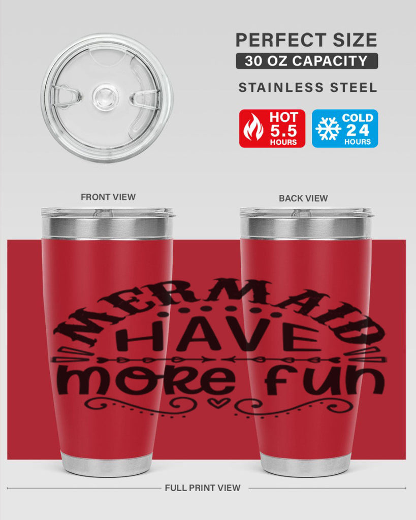 Mermaid have more fun 417#- mermaid- Tumbler