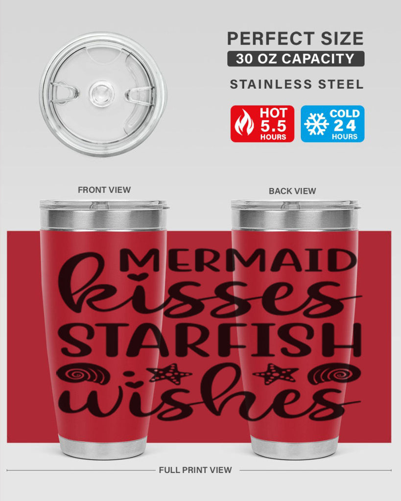 Mermaid kisses starfish wishes 426#- mermaid- Tumbler