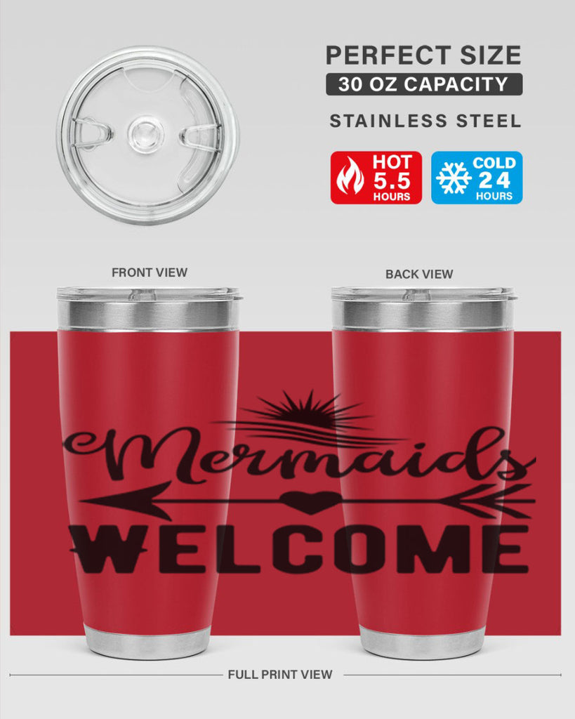 Mermaids Welcome 500#- mermaid- Tumbler