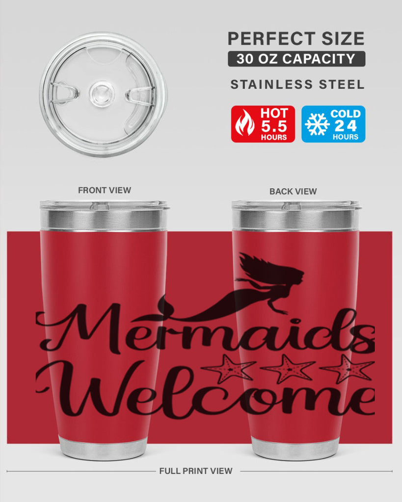 Mermaids welcome 498#- mermaid- Tumbler