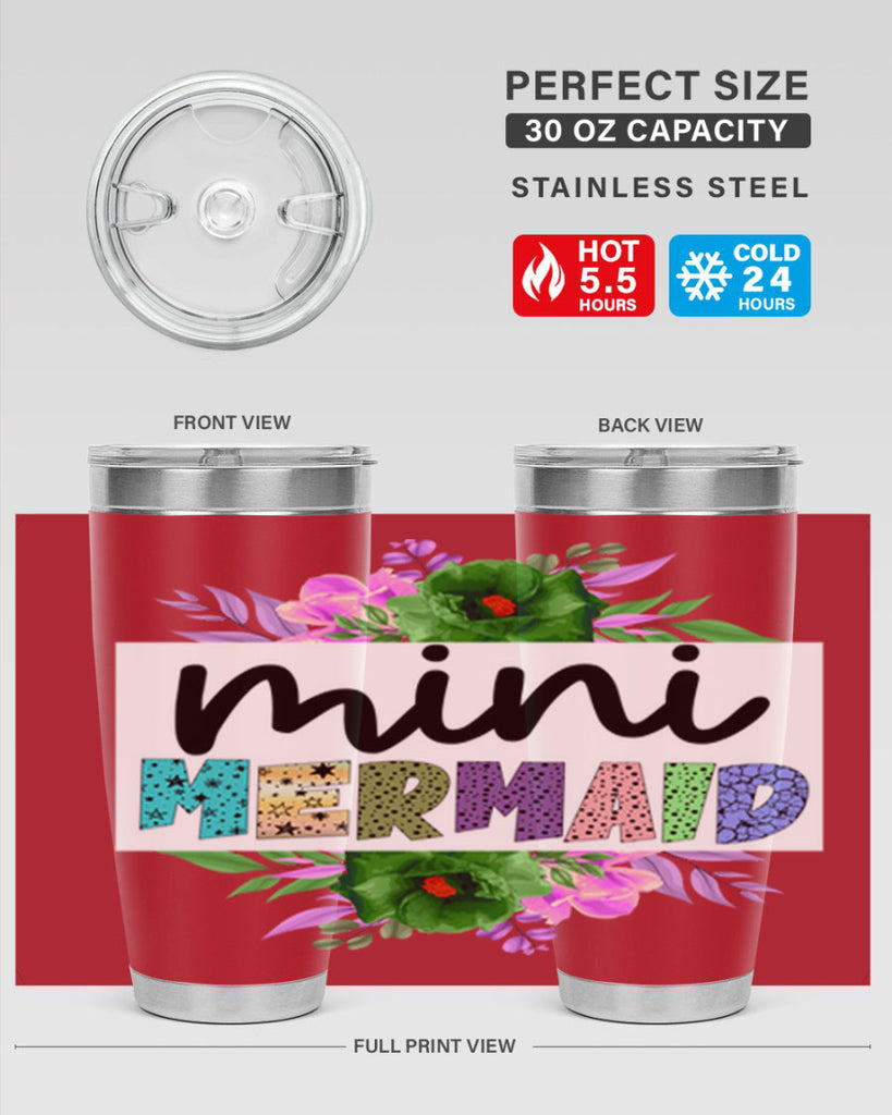 Mini Mermaid 505#- mermaid- Tumbler