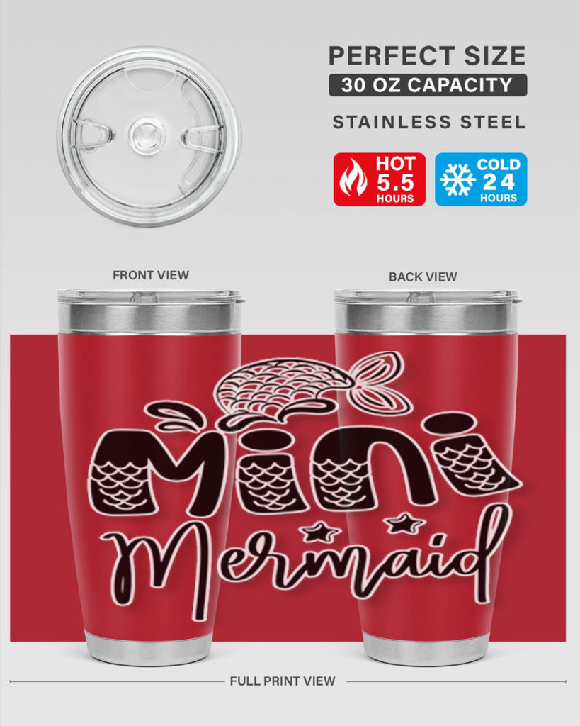 Mini Mermaid 508#- mermaid- Tumbler