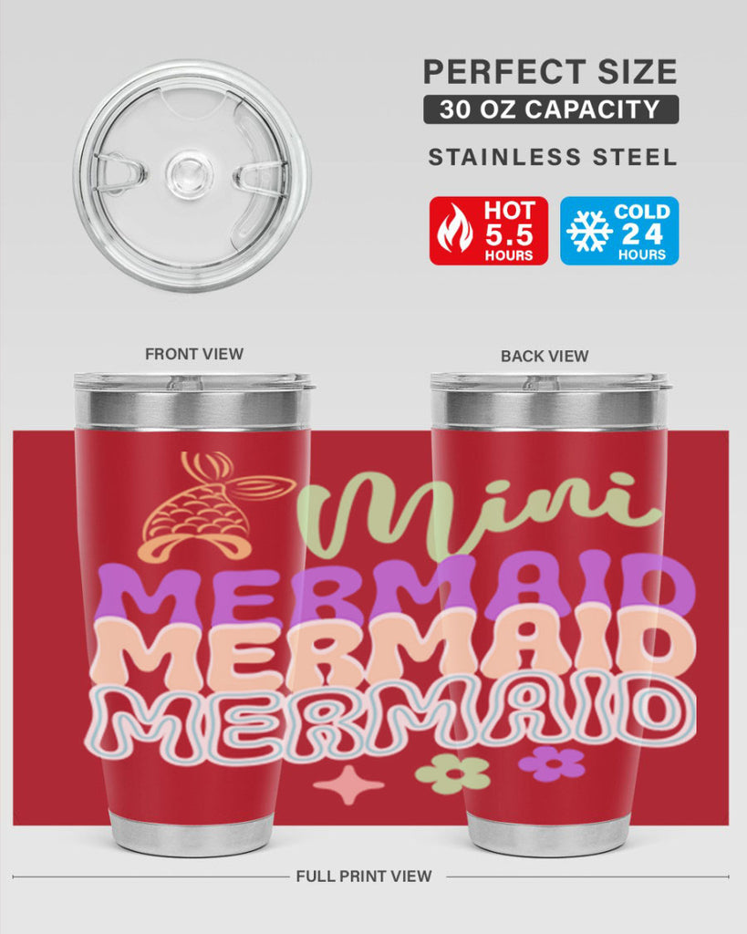 Mini Mermaid 509#- mermaid- Tumbler