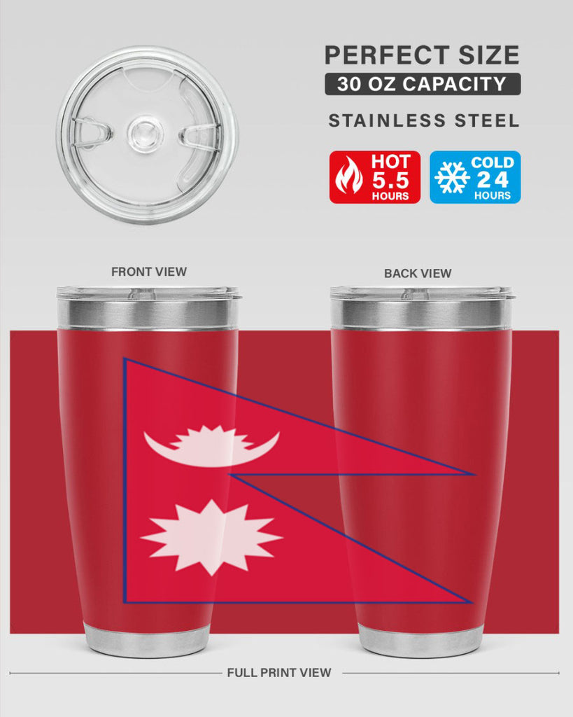 Nepal 76#- world flags- Tumbler