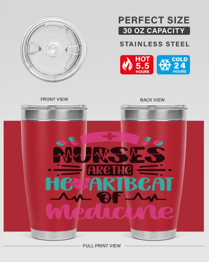 Nurses Are The Heartbeat Style Style 90#- nurse- tumbler