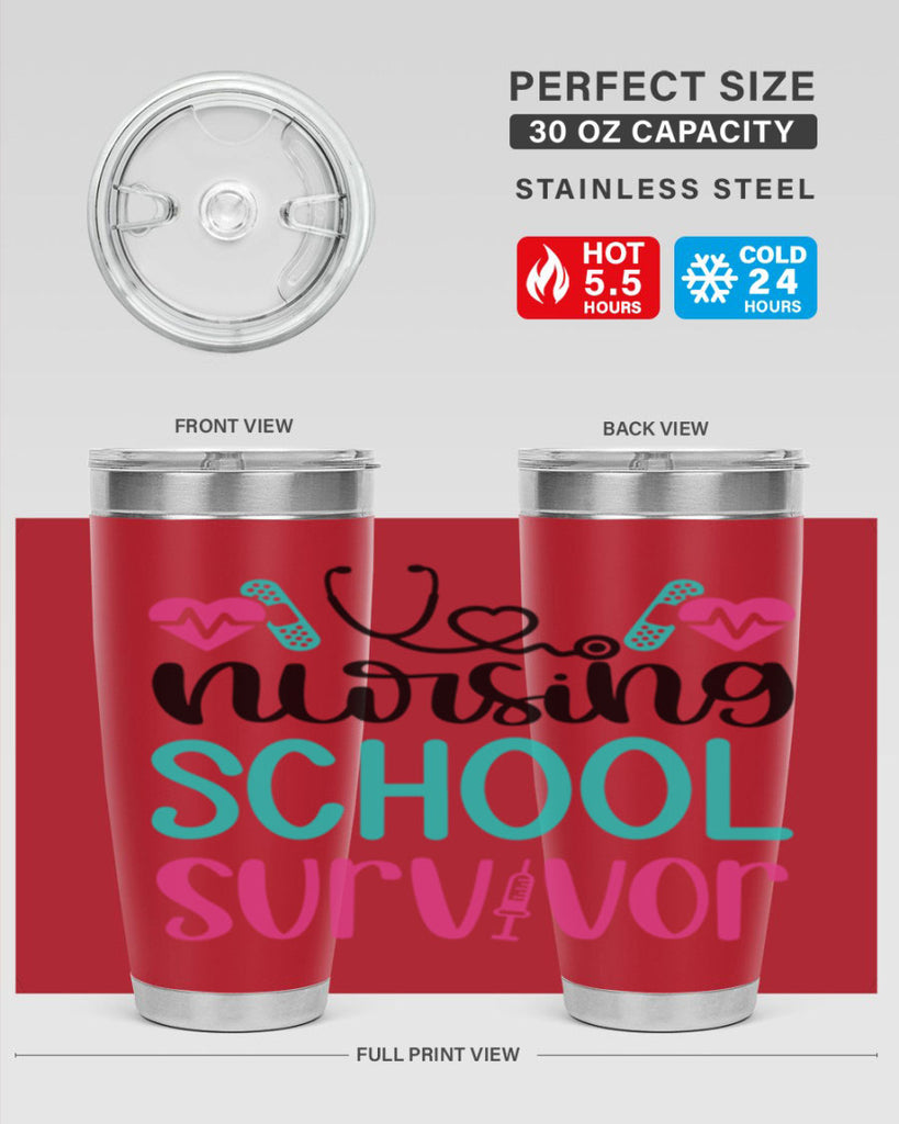 Nursing School Survivor Style Style 63#- nurse- tumbler
