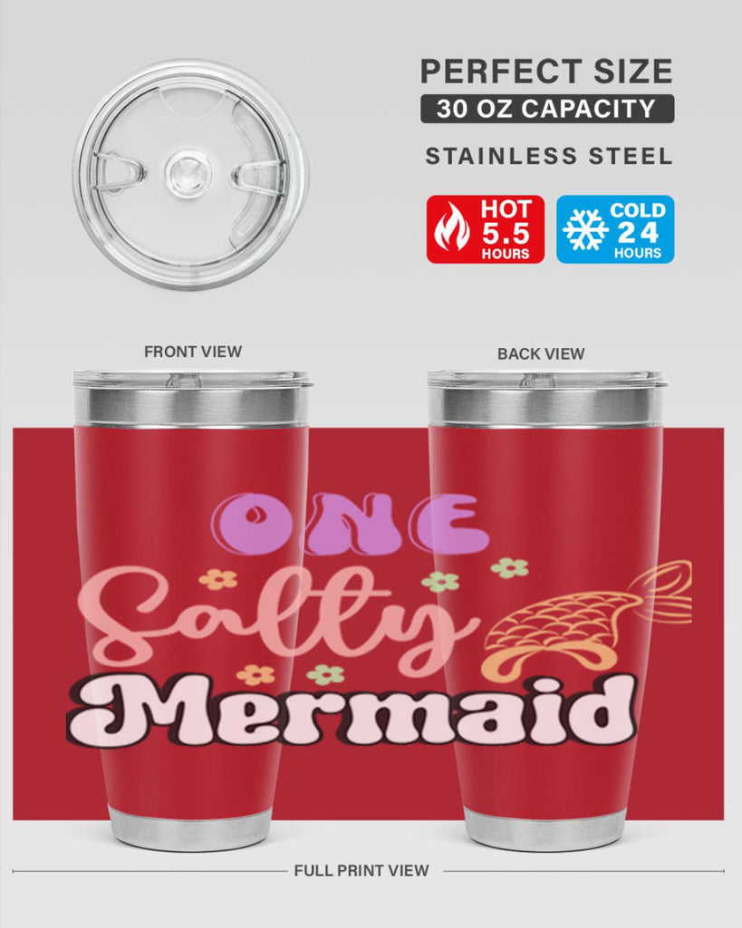 One Salty Mermaid 529#- mermaid- Tumbler