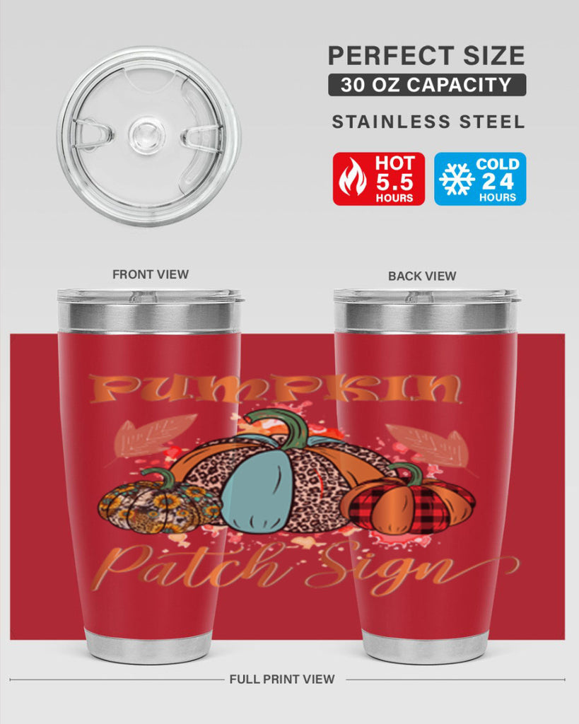 Pumpkin Patch Sign 530#- fall- Tumbler